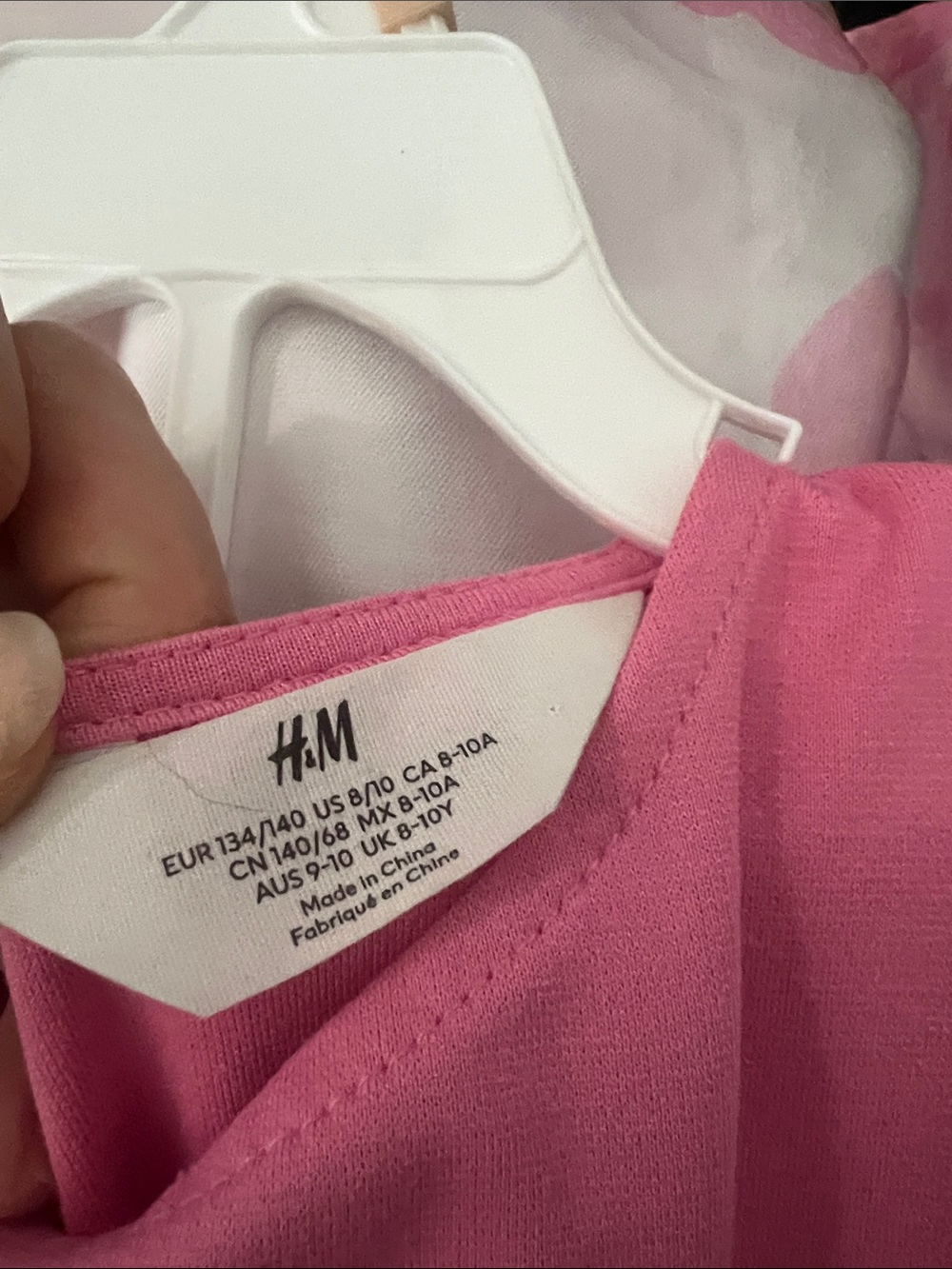 H&M Bright Pink Girls Dress with Bow Detail - Picture 3 of 3